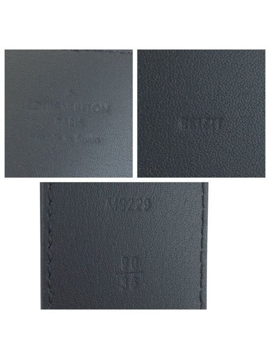 ceinture louis vuitton initiales 40mm t90 reversible Louis Vuitton Epi Ceinture LV Initial 90 cm Black Noir Belt
